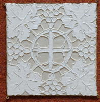 Embroidered White Chalice Pall